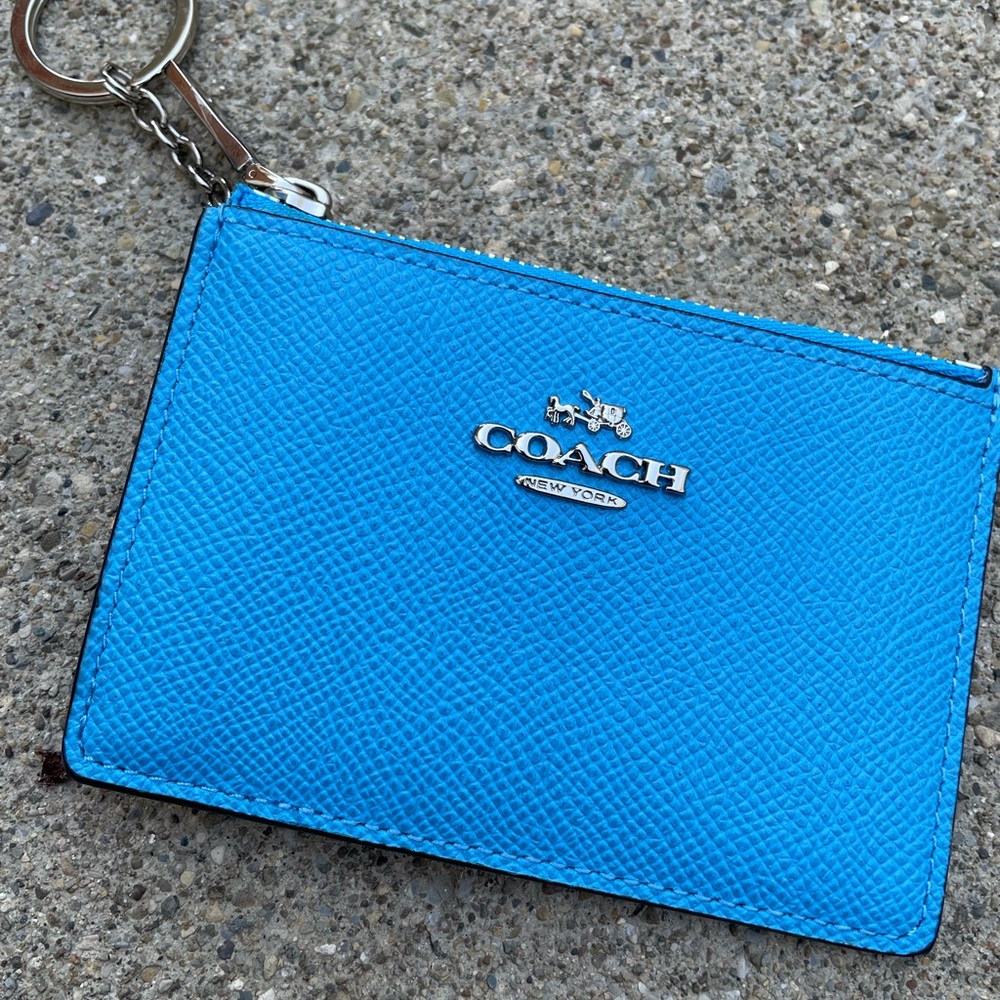 Coach Blue Mini Skinny ID case